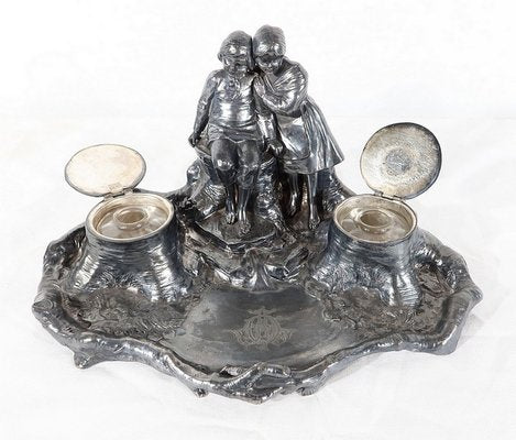 Art Nouveau Inkwell in Pewter, 1900-RVK-1166239