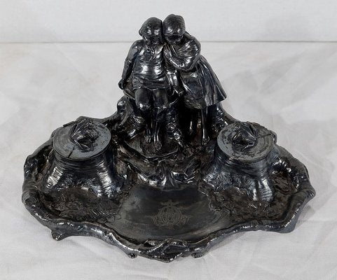 Art Nouveau Inkwell in Pewter, 1900-RVK-1166239