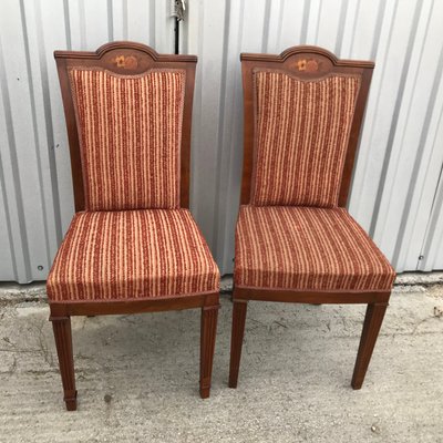 Art Nouveau Inlaid Chairs, 1920s, Set of 2-WQQ-1250456