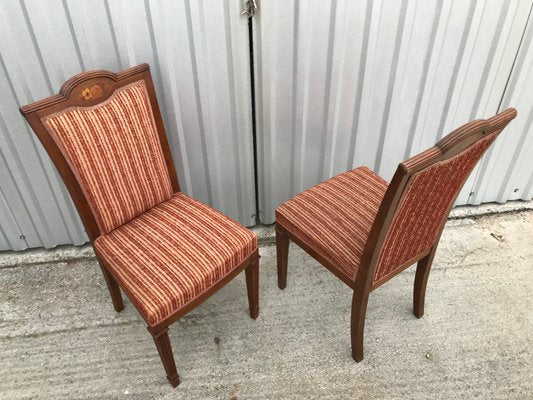 Art Nouveau Inlaid Chairs, 1920s, Set of 2-WQQ-1250456