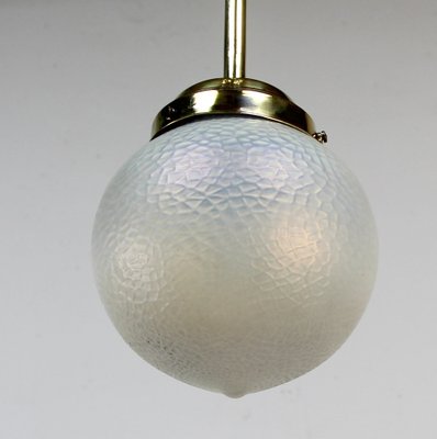 Art Nouveau Iridescent Glass Ceiling Lamp-NE-1188126