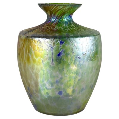 Art Nouveau Iridescent Glass Vase attributed to Fritz Heckert, Bohemia, 1905-TQA-1789553