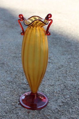 Art Nouveau Italian Blown Murano Glass Vase, 1920s-EH-627519