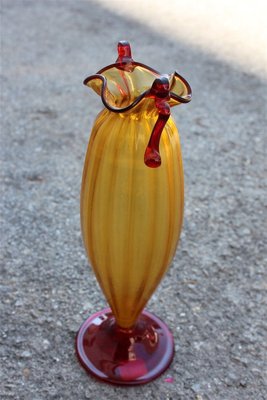 Art Nouveau Italian Blown Murano Glass Vase, 1920s-EH-627519