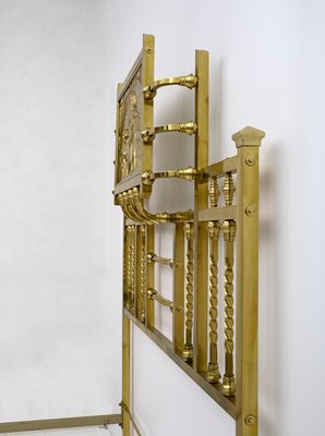 Art Nouveau Italian Double Bed Brass, 1900s-FER-1141842