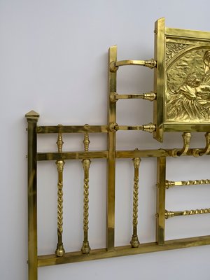 Art Nouveau Italian Double Bed Brass, 1900s-FER-1141842