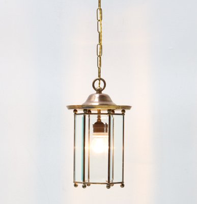 Art Nouveau Lantern in Brass with Glass, 1900s-MY-1229121