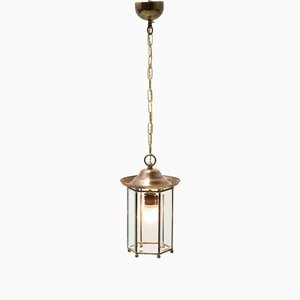 Art Nouveau Lantern in Brass with Glass, 1900s-MY-1229121