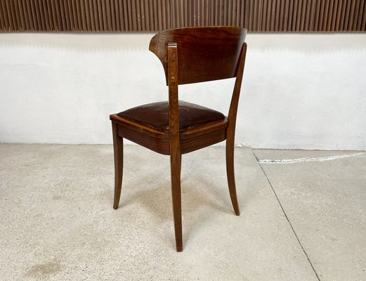 Art Nouveau Leather Side Chair by Richard Riemerschmid for Deutsche Werkstätten Hellerau, 1920s-JP-1335422