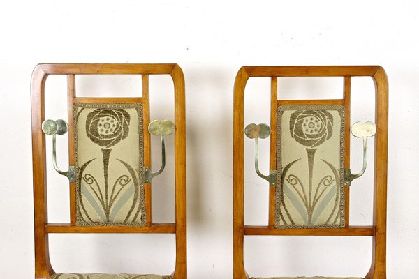 Art Nouveau Living Room Set, Austria, 1910s, Set of 4-TQA-1322284