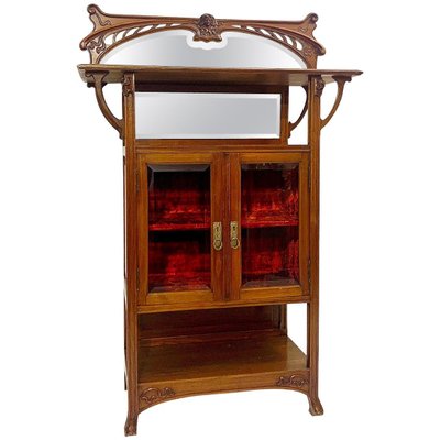 Art Nouveau Mahogany Display Cabinet-FGA-922746