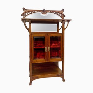 Art Nouveau Mahogany Display Cabinet-FGA-922746