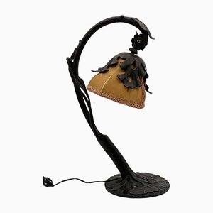 Art Nouveau Metal Table Lamp, Italy, 1900s-PYA-1160945