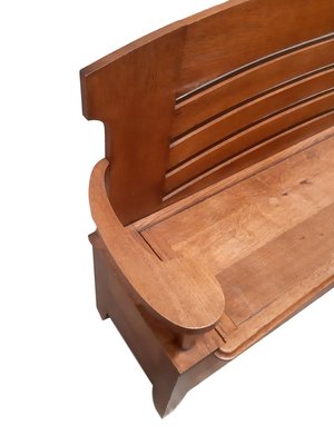 Art Nouveau Minimalist Oak Bench, 1900s-ES-753933