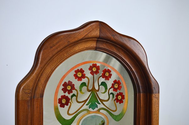 Art Nouveau Mirror with Bucolic Painted Scene, 1900s-XNH-1017692