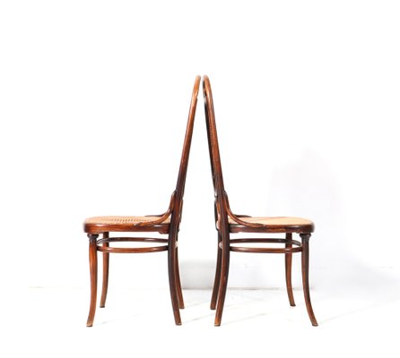 Art Nouveau Model 17 High Back Chairs in Beech by Michael Thonet for Gebrüder Thonet Vienna Gmbh, 1890s, Set of 2-MY-1768888