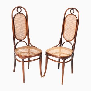 Art Nouveau Model 17 High Back Chairs in Beech by Michael Thonet for Gebrüder Thonet Vienna Gmbh, 1890s, Set of 2-MY-1768888