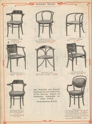 Art Nouveau Model No. 6141 Armchair from Thonets Design Office (Bistritz, 1905) / Execution: Brothers Thonet (Vienna, 1905), 1890s, Set of 2-ZNO-1789105