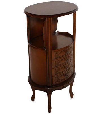 Art Nouveau Oval Lombard Nightstand from Bassano's Ebanisteria, 1920s-NJV-715142