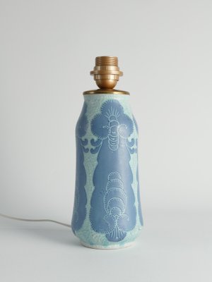 Art Nouveau Pale Blue Ceramic Table Lamp by Josef Ekberg for Gustavsberg, 1919-RUK-1821678