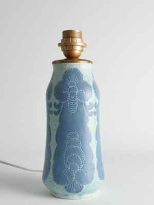 Art Nouveau Pale Blue Ceramic Table Lamp by Josef Ekberg for Gustavsberg, 1919-RUK-1821678