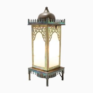 Art Nouveau Patinated Brass Arts & Craft Table Lamp, 1900s-MY-1332912