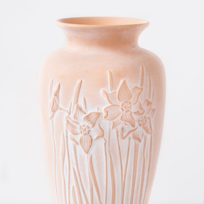 Art Nouveau Peach Ceramic Vase-FSD-1121809