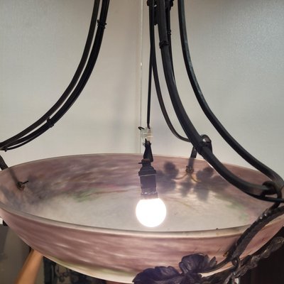 Art Nouveau Pendant Light from Muller Fréres, France, 1920s-NUC-2027637