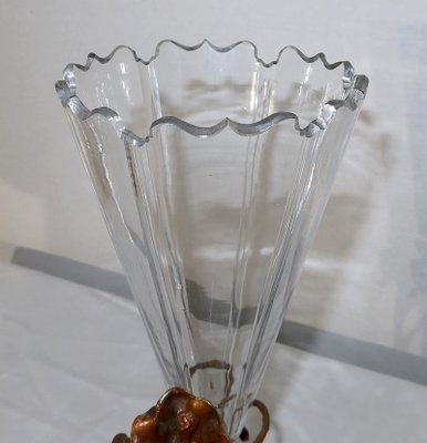 Art Nouveau Period Crystal Vases, 1900, Set of 2-RVK-1145689