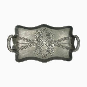 Art Nouveau Pewter Tray from C. Kurz & Company, Tiel, Netherlands, 1930s-MJY-1750912