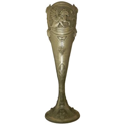 Art Nouveau Pewter Vase by André Villien, 1900s-ARU-625988