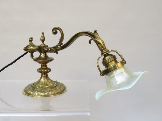 Art Nouveau Piano Table Lamp in Bronze-EY-1363933