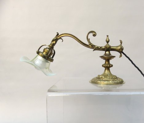 Art Nouveau Piano Table Lamp in Bronze-EY-1363933