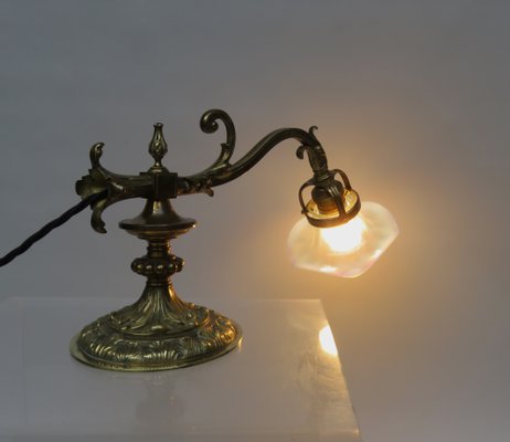 Art Nouveau Piano Table Lamp in Bronze-EY-1363933