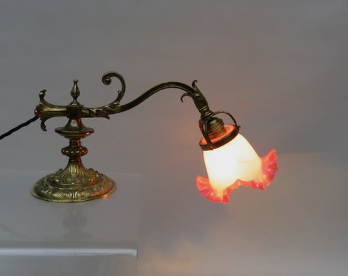 Art Nouveau Piano Table Lamp in Bronze-EY-1363933