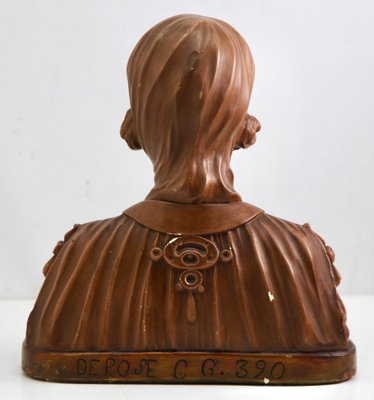 Art Nouveau Plaster Detailed and Stylized Womens Bust-MJY-1355704