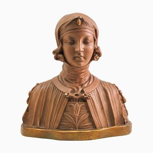 Art Nouveau Plaster Detailed and Stylized Womens Bust-MJY-1355704