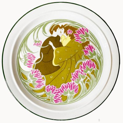 Art Nouveau Plate from KG Luneville, France, 1900s-BMU-1815078