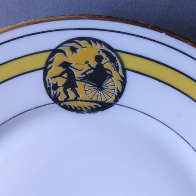 Art Nouveau Porcelain Plates with Oriental Scene from Limoges, Set of 10-WK-738209