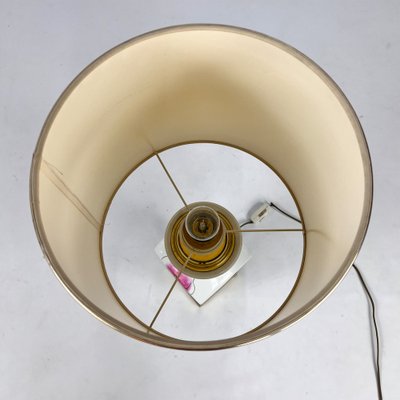 Art Nouveau Porcelain Table Lamp with Hand-Painted Flowers, 1960s-RMX-1820953