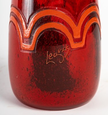 Art Nouveau Powdered Glass Vase from Legros-UQL-1334792