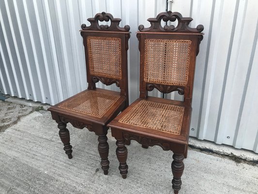 Art Nouveau Raffia Chairs, 1920s, Set of 2-WQQ-1251726