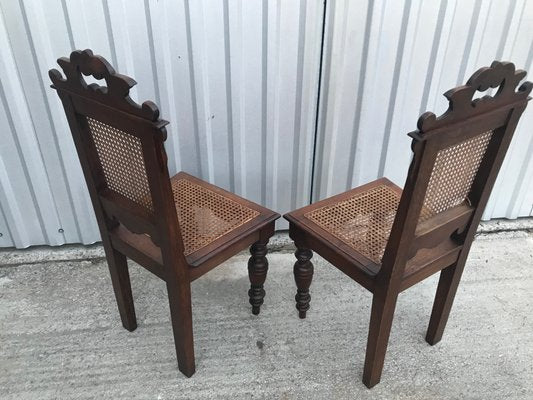 Art Nouveau Raffia Chairs, 1920s, Set of 2-WQQ-1251726