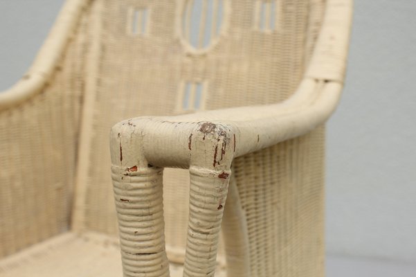 Art Nouveau Rattan Armchair, 1890s-DUM-1420801