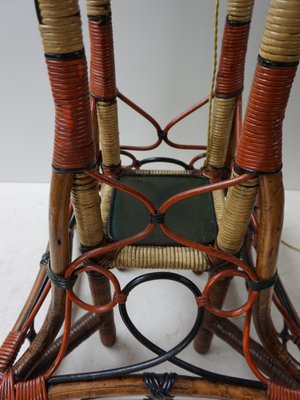 Art Nouveau Rattan Wicker Floor Lamp, 1890s-EA-1816408