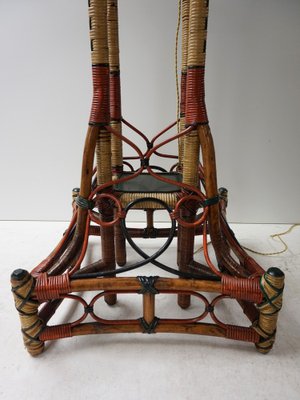 Art Nouveau Rattan Wicker Floor Lamp, 1890s-EA-1816408