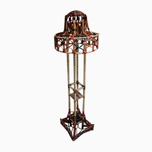 Art Nouveau Rattan Wicker Floor Lamp, 1890s-EA-1816408