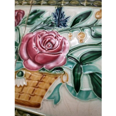 Art Nouveau Relief Tiles from Morialmé, 1900s, Set of 2-VDW-914538