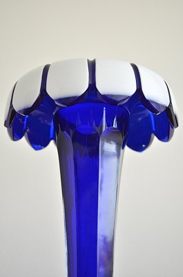 Art Nouveau Scandinavian Blue Glass Vase, Denmark, 1890s-OV-1384143