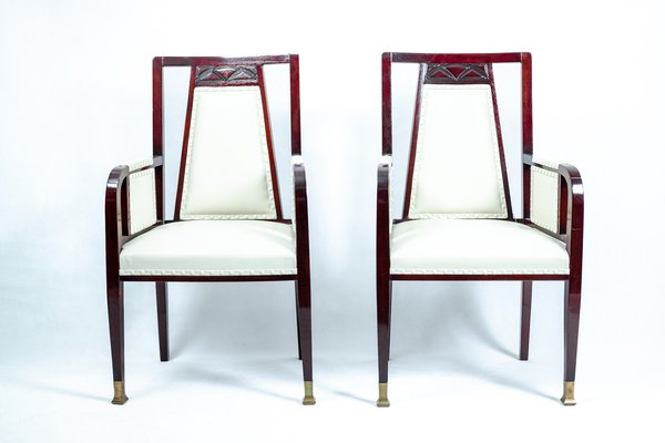 Art Nouveau School Armchair by Otto Wagner, Set of 2-TSE-1187697